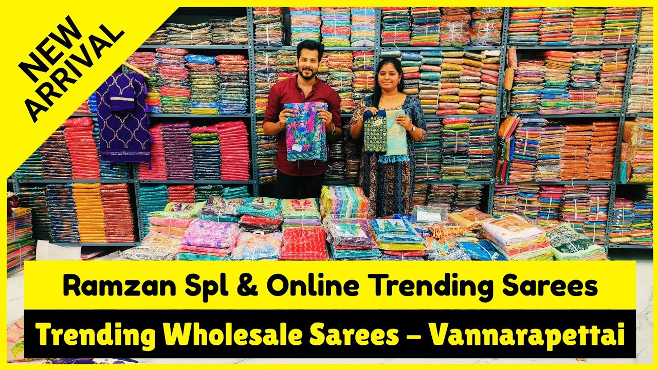 💥 Online Trending Sarees - Low Price 💥 Trending Wholesale Sarees Vannarapettai | Tamil Budget Vlogs
