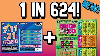 Wild Prizes on BRAND NEW Tickets! 7-11-21 Tripler + Bingo Times 20! | New York Lottery Gameplay screenshot 3