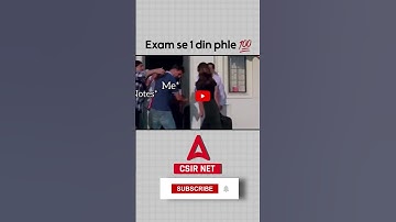 1 Day Before Exam #csirnet #gate #memes #meme #viralshorts #viralreels #youtube #adda247 #study