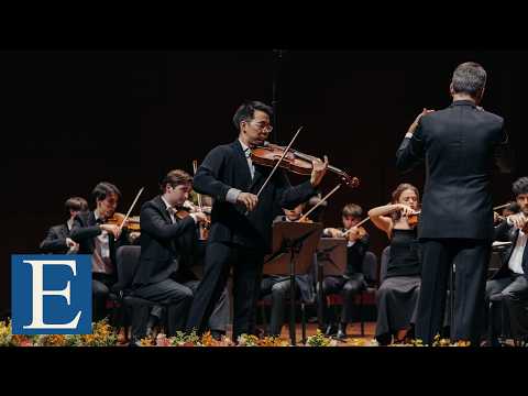 Mozart - Concierto K 622 (versión viola) - II. Adagio - H. Kasai, L. Macías y la Orquesta Freixenet