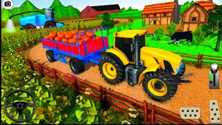 Tractor Trolley - Impossible Offroad Cargo Farming Transport Simulator - iOS Android Gameplay screenshot 1