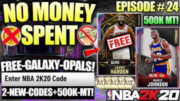 NBA 2K20 NO MONEY SPENT #24 - TWO FREE GALAXY OPALS, LOCKER CODES AND WE MADE SO MUCH MT IN MYTEAM