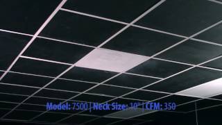 Model 7500 Steel Supplyreturn Perforated Ceiling Diffuser Smoke Test