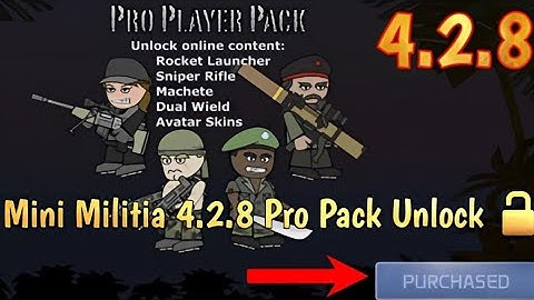 mini militia v4.2.8 pro pack unlocked only