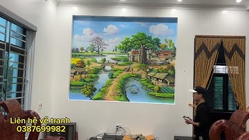 Vẽ tranh đồng quê cây đa giếng nước sân đình