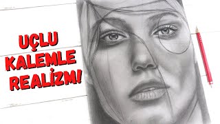 Tek UÇLU KALEMLE Gerçekçi Portre Nasıl Çizdim?  Pınar Deniz Portresi