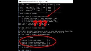 Tutorial SQL : Cara Membuat Tabel dan Memasukkan Data Table