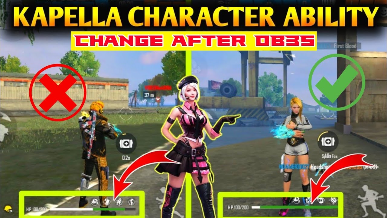 KAPELLA CHARACTER ABILITY TEST | GARENA FREE FIRE | KAPELLA CHARACTER AFTER OB35 UPDATE FREE FIRE ||