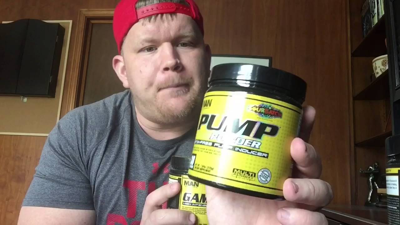 man sports pump powder