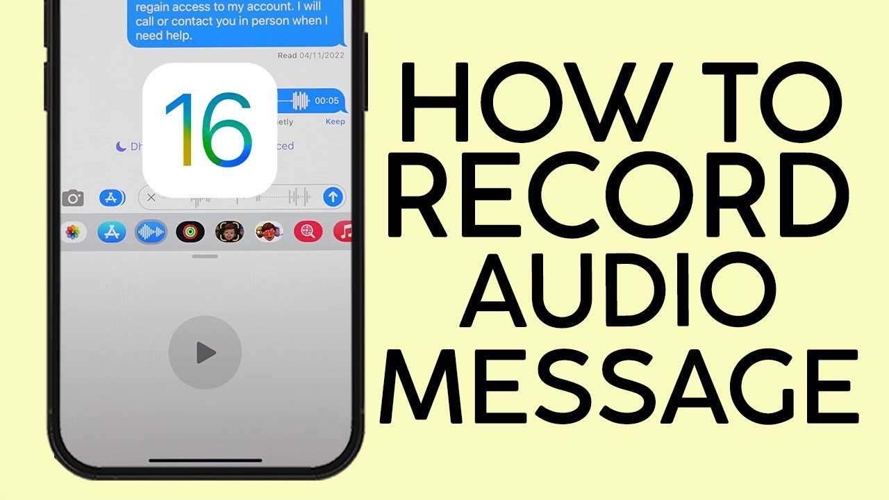 How to Record and Send Audio Message on iOS 16 2022 - YouTube how-to-record-and-send-audio-message-on-ios-16-2022-youtube