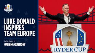 Celebrity Luke Donald's Inspiring Opening Ceremony Speeches | 2023 Ryder Cup | 2025 Ryder Cup Wealth