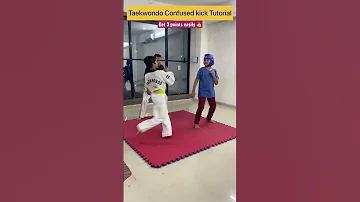Taekwondo fight Confused kick get 3 points easily tutorial 👍