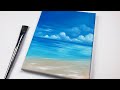 Ocean Beach | Acrylic Painting for Beginners Step by Step Easy