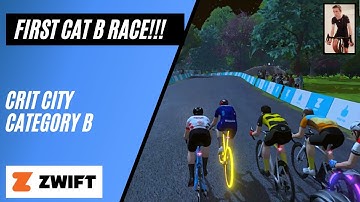 MY FIRST CAT B ZWIFT RACE!!! // Crit City Race // Category B // Zwift Racing