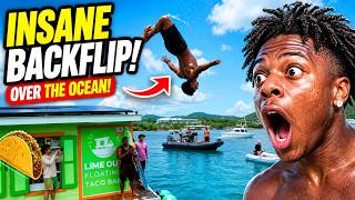IShowSpeed Performs INSANE Backflip Off Floating Taco Bar In USVI! 🌮🌊 #ishowspeed #caribbeantour