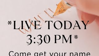 LIVE: I Will Write YOUR Name Beautifully! Comment Now ✍️