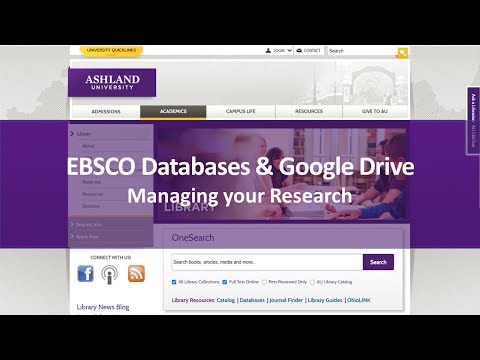 EBSCO &  Google Drive