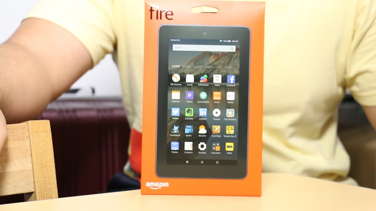Amazonの新製品7インチの「Fireタブレット 8GB ブラック」の開封＆レビュー！！Kindleに便利！！ - YouTube