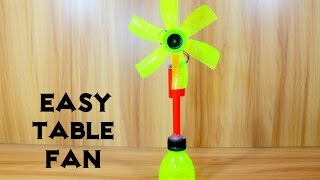 How to Make an Electric Table Fan using Bottle - Very Easy In this video you will see how to make an electric table fan using bottle 