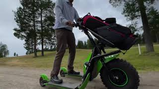 Skick Electric Utility Scooter Prototype 2 testing in Katinkulta Golf