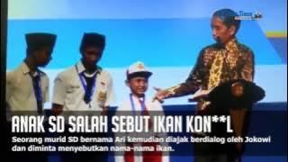 Heboh! Anak SD Salah Sebut Ikan Kon**l di Depan Jokowi