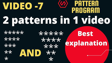 Reverse Star Pattern Video -7 || Reverse Star Pattern Program in Java || Triangle Pattern Program