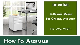 Assembly Instruction of 3-Drawer Mobile File Cabinet , White