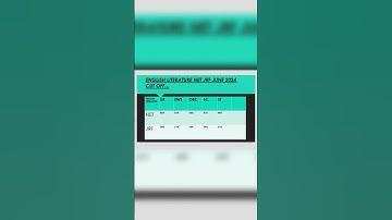 UGC NET 2024 English Lit. Expected Cutoff #ugcnet #netjrf