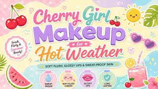 Cherry Girl Makeup for Hot Weather Soft Flush, Glossy Lips & Sweat-Proof Skin ✨ screenshot 2