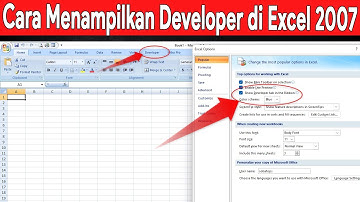 cara menampilkan atau memunculkan developer di excel 2007