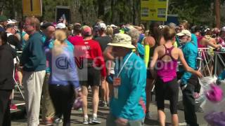 BOSTON MARATHON-WALKERS AND SPECTATORS