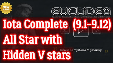 Euclidea Iota Complete level (9.1-9.12) All stars with hidden v stars walkthrough