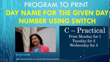 Program to Print Day name for the given day number| Learn Programming in C