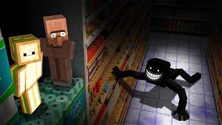 GECE GİZLİCE MARKETTE KALMAMALIYDIK! - Minecraft