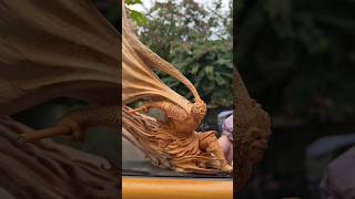 Satisfying Wood Carving of Monkey King 🐒🔥#satisfying  #wooddesign #handcarved #creative #trending