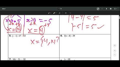 Unit 1 Section 4 - Solving Absolute Value Equations