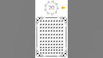 You Have 5 Seconds to Find the Hidden Number GO!