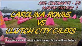 Carolina Ronins vs Clutch City Oilers NXL Cincinnati MWO D3 Raw Paintball POV