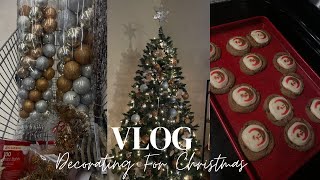 VLOG- Decorating for Christmas, Baking Christmas cookies, & Christmas decor haul! 🎄🫶🏼