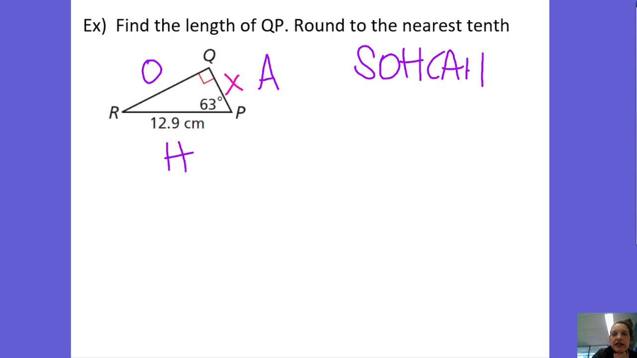 8.4 Using Trig to Find Missing Sides - YouTube