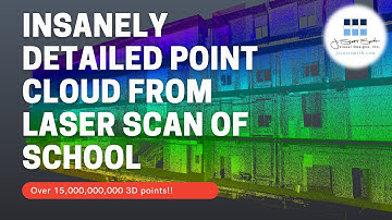 LIDAR Point Cloud data from Laser Scan of School [ 3D Site Analysis]