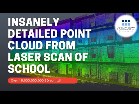 LIDAR Point Cloud data from Laser Scan of School [ 3D Site Analysis]