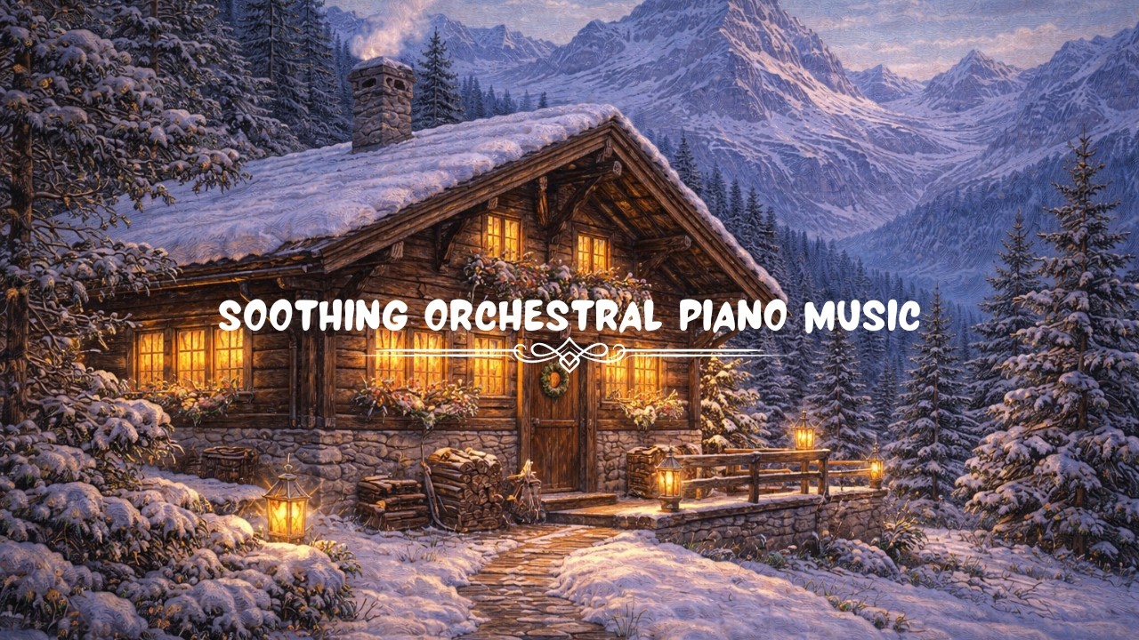 Cozy Alpine Chalet Piano | Peaceful Winter Music for Sleep & Meditation