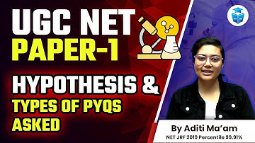 UGC NET 2023 Paper1 Preparation | Research Aptitude Hypothesis by Aditi Mam | JRFAdda