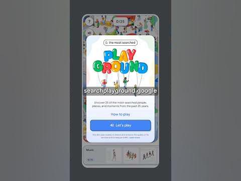 1 playground. 25 most searched things. 30 seconds. How many can you