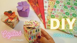🎁DIY Cajitas para regalo🎄Cómo hacer cajitas paso a paso   Molde, cajitas para dulces de Navidad