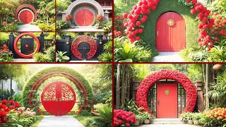 Beautiful Asian red flower gates - One million gates