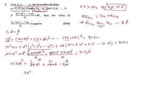 JEE ADVANCED 2010 sequence & series question