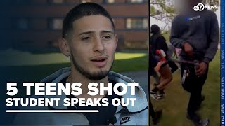 Student speaks out after five high schoolers shot during 