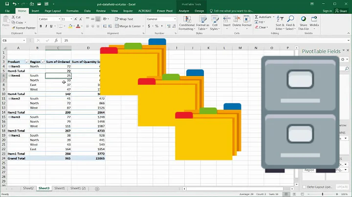 Explore the Different Sorting Options in a Pivot Table